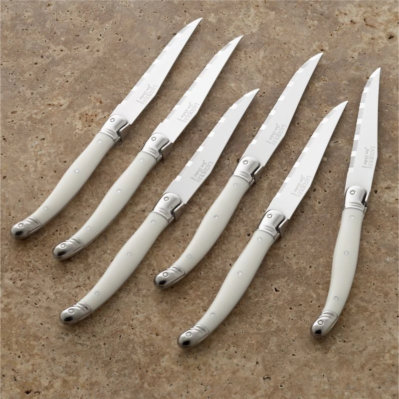 Jean Dubost Laguiole ® Ivory  Steak Knives, Set of 6