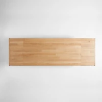 Lakin 81"-119" White Oak Wood Extendable Dining Table