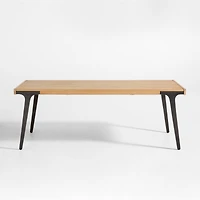 Lakin 81"-119" White Oak Wood Extendable Dining Table
