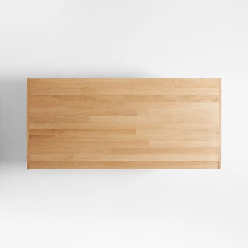 Lakin 81"-119" White Oak Wood Extendable Dining Table
