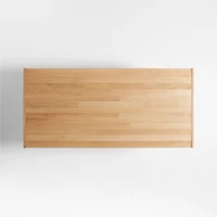 Lakin 81"-119" White Oak Wood Extendable Dining Table