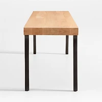 Lakin 59" White Oak Wood Bench