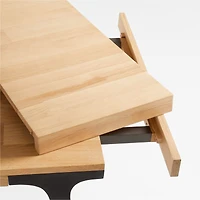 Lakin 81"-119" White Oak Wood Extendable Dining Table