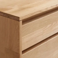 Lakin 71" White Oak Wood Credenza