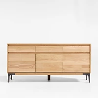 Lakin 71" White Oak Wood Credenza