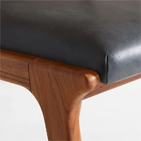 Lakin Teak Leather Dining Chair