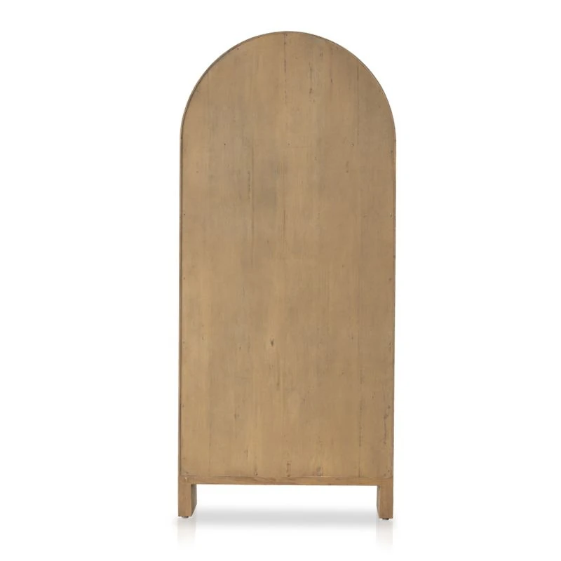 Lana Burnished Mindi Wood Storage Display Cabinet