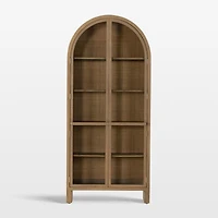 Lana Burnished Mindi Wood Storage Display Cabinet