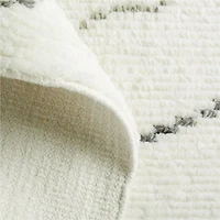 Larache Wool Hand-Knotted Moroccan White Area Rug 10'x14'