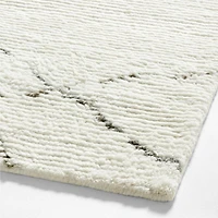 Larache Wool Hand-Knotted Moroccan White Area Rug 10'x14'