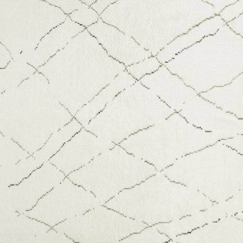 Larache Wool Hand-Knotted Moroccan White Area Rug 10'x14'