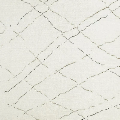 Larache Wool Hand-Knotted Moroccan White Area Rug 10'x14'