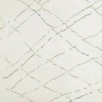 Larache Wool Hand-Knotted Moroccan White Area Rug 10'x14'