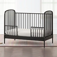 Larkin Black Metal Convertible Baby Crib