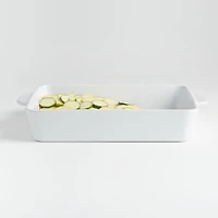 Potluck White Extra-Large Rectangular Ceramic Lasagna Baker