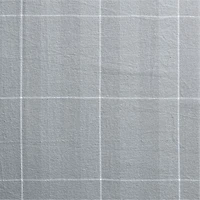 Cool Grey Lattice Herringbone Weave Blackout Curtain Panel 84"