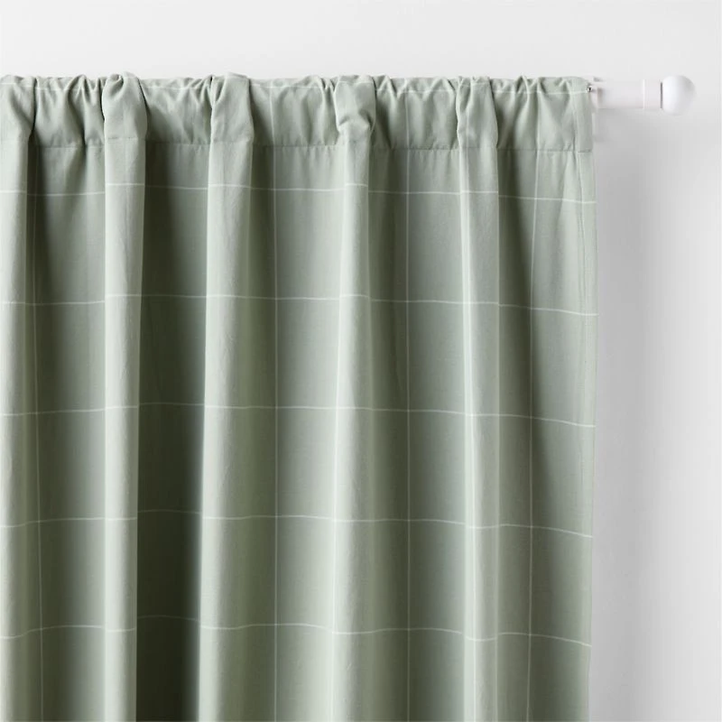Teal Lattice Herringbone Weave Blackout Curtain Panel 96"