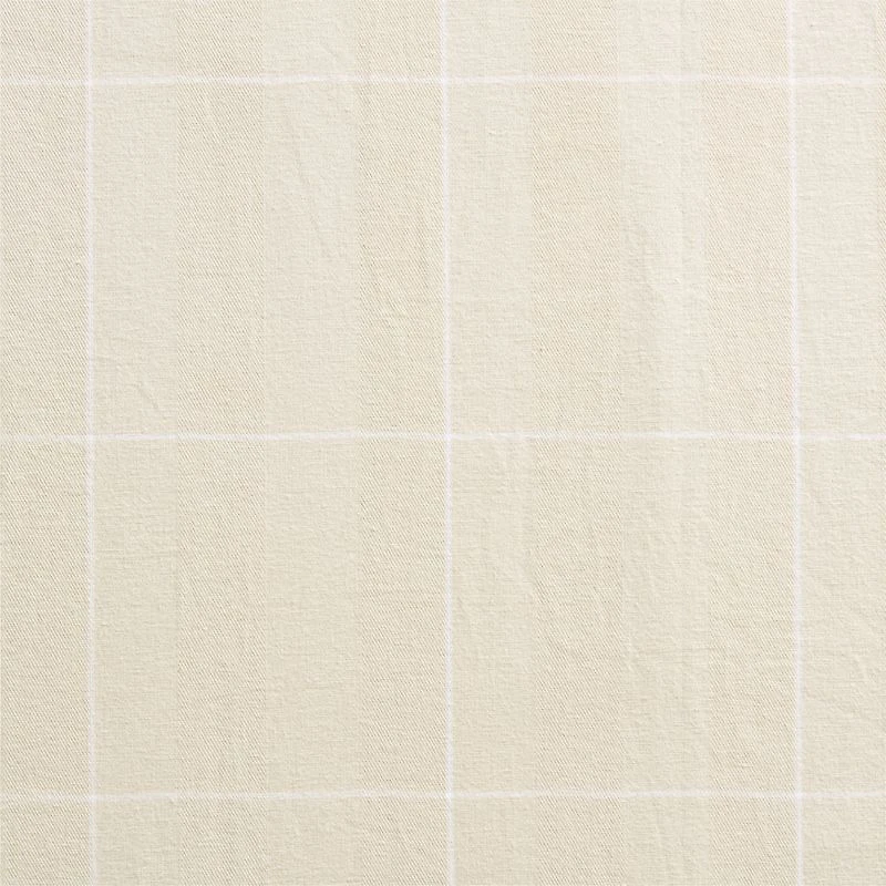Stone Tan Lattice Herringbone Weave Blackout Curtain Panel 63"