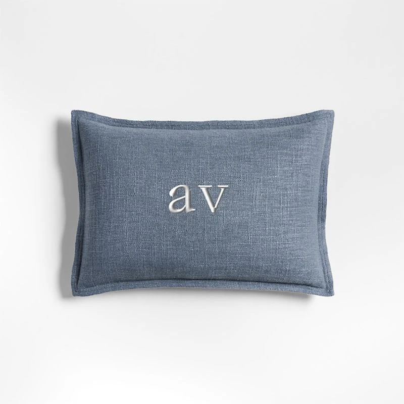Organic Laundered Linen 18"x12" Throw Pillow with Down-Alternative Insert