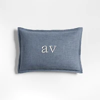 Organic Laundered Linen 18"x12" Throw Pillow with Down-Alternative Insert