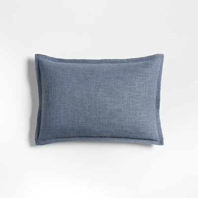 Organic Laundered Linen 18"x12" Throw Pillow with Down-Alternative Insert
