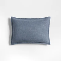 Organic Laundered Linen 18"x12" Throw Pillow with Down-Alternative Insert