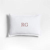 Organic Laundered Linen 18x12 White Throw Pillow Cover