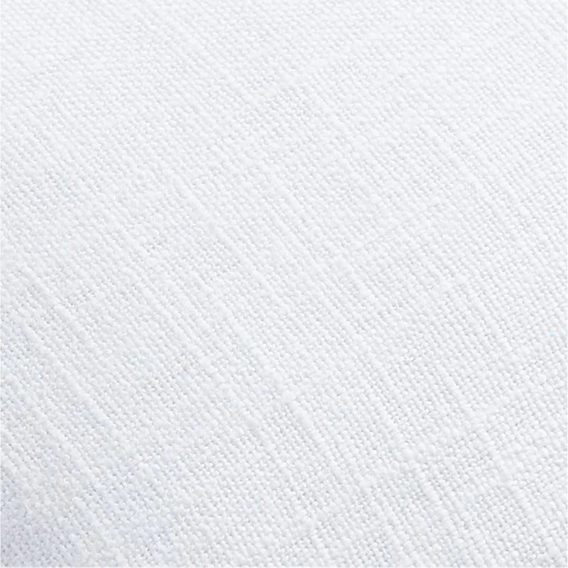 Organic Laundered Linen 18x12 White Throw Pillow Cover