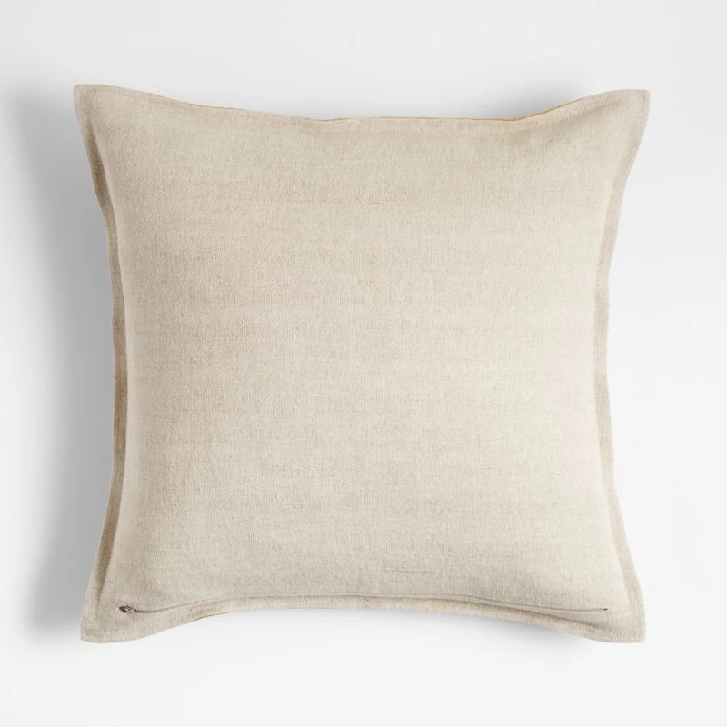 Amber 20"x20" Laundered Linen Throw Pillow Cover