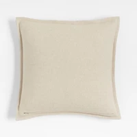 Organic Laundered Linen 20"x20" Moody Mauve Throw Pillow with Feather Insert