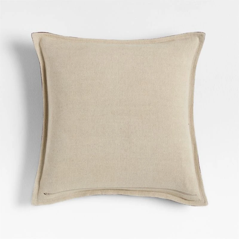 Chestnut Red 20"x20" Organic Laundered Linen Throw Pillow with Feather Insert