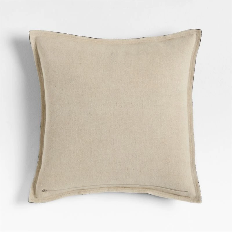 Ficus Green 20"x20" Organic Laundered Linen Throw Pillow Cover