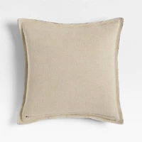Ficus Green 20"x20" Organic Laundered Linen Throw Pillow Cover