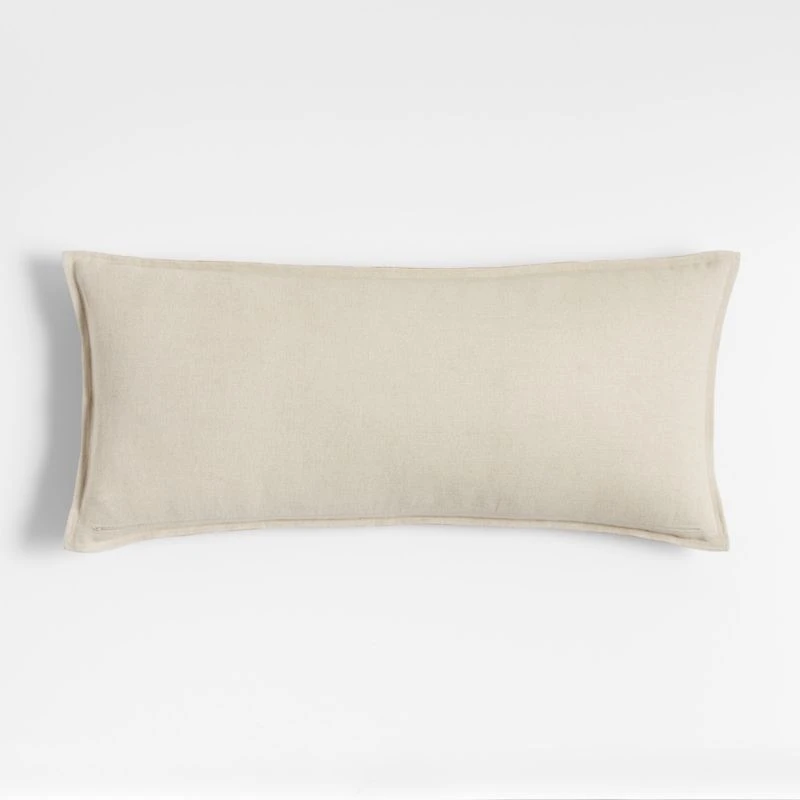 Amber 36x16 Laundered Linen Throw Pillow Cover