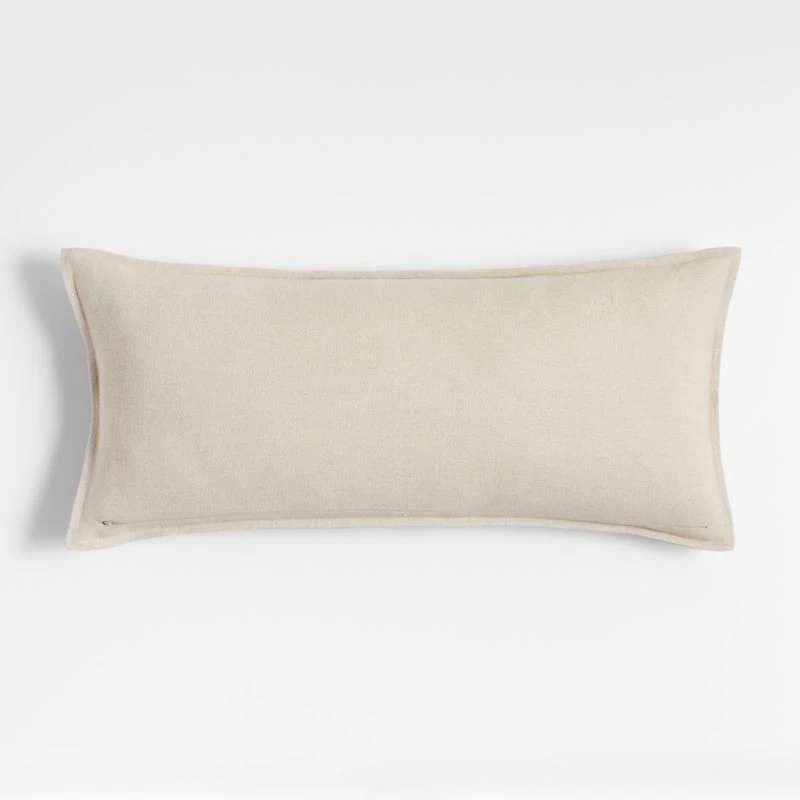 Terracotta 36"x16" Laundered Linen Throw Pillow Cover