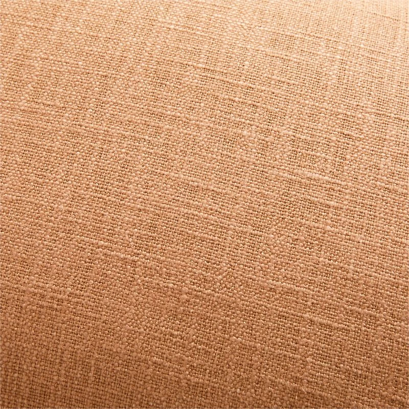 Terracotta 36"x16" Laundered Linen Throw Pillow Cover