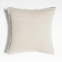 Auburn Brown Laundered Linen 20"x20" Throw Pillow Cover