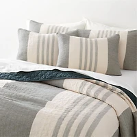 Laurentis Blue Crinkle Stripe Euro Sham