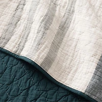 Laurentis Blue Crinkle Stripe Euro Sham