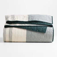 Laurentis Blue Crinkle Stripe Euro Sham