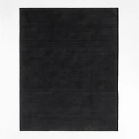 Laval Viscose Handwoven Solid Black Area Rug 6'x9'