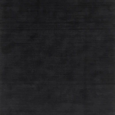 Laval Viscose Handwoven Solid Black Area Rug 6'x9'