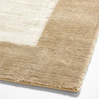 Laval Border Viscose Handwoven Taupe Area Rug 10'x14'