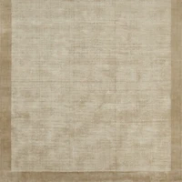 Laval Border Viscose Handwoven Taupe Area Rug 10'x14'