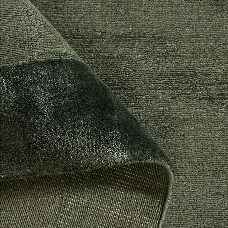 Laval Border Viscose Handwoven Green Area Rug 8'x10'