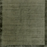 Laval Border Viscose Handwoven Green Area Rug 8'x10'