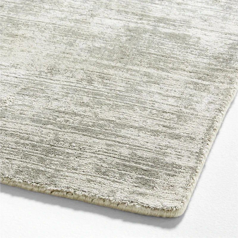 Laval Viscose Handwoven Solid Grey Area Rug 9'x12'