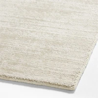 Laval Viscose Handwoven Solid Ivory Area Rug 6'x9'