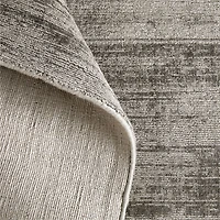 Laval Viscose Handwoven Solid Taupe Area Rug 6'x9'