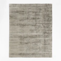 Laval Viscose Handwoven Solid Taupe Area Rug 6'x9'